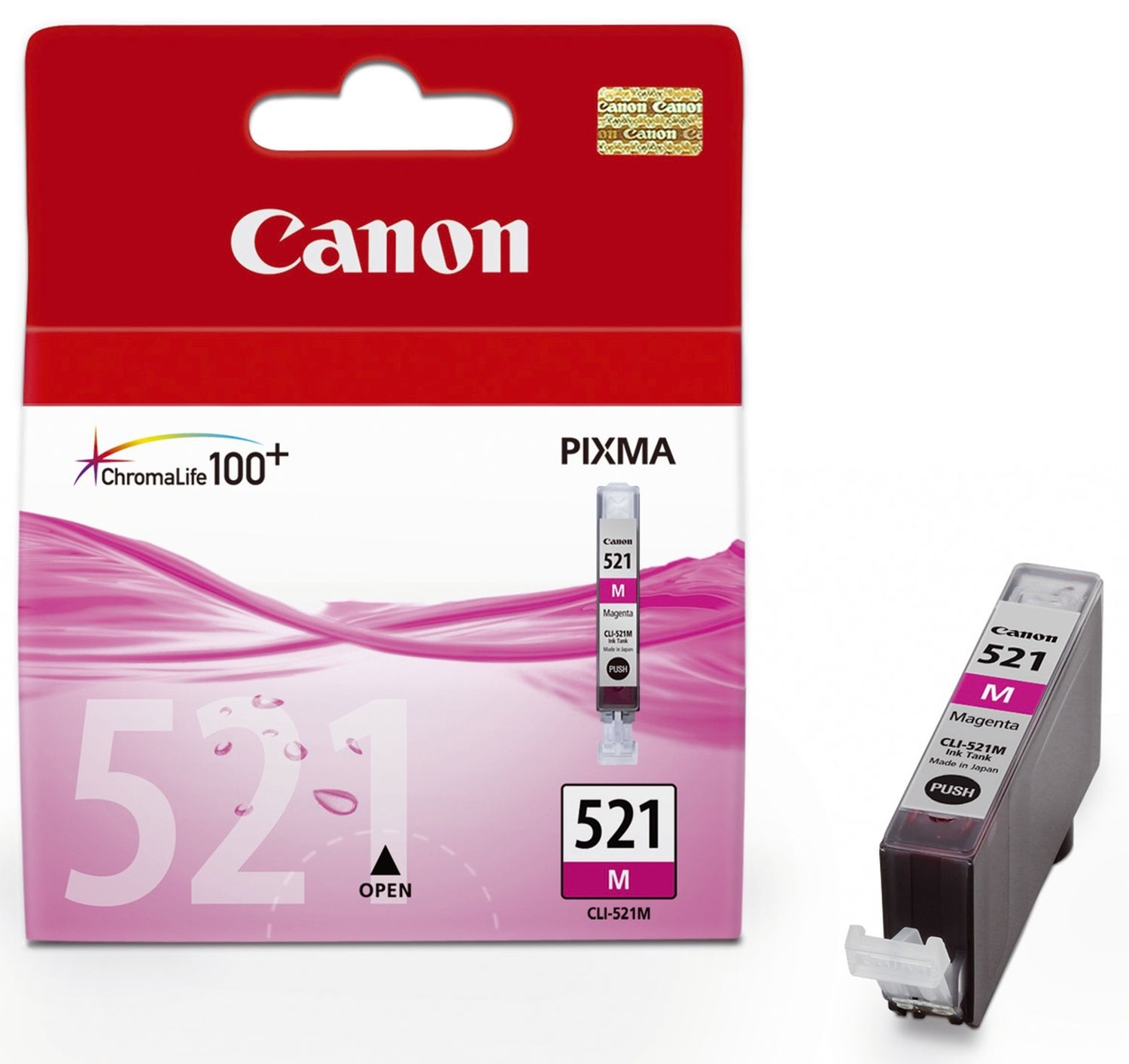 Original Canon Tintenpatrone magenta (2935B001,2935B001AA,CLI-521M)