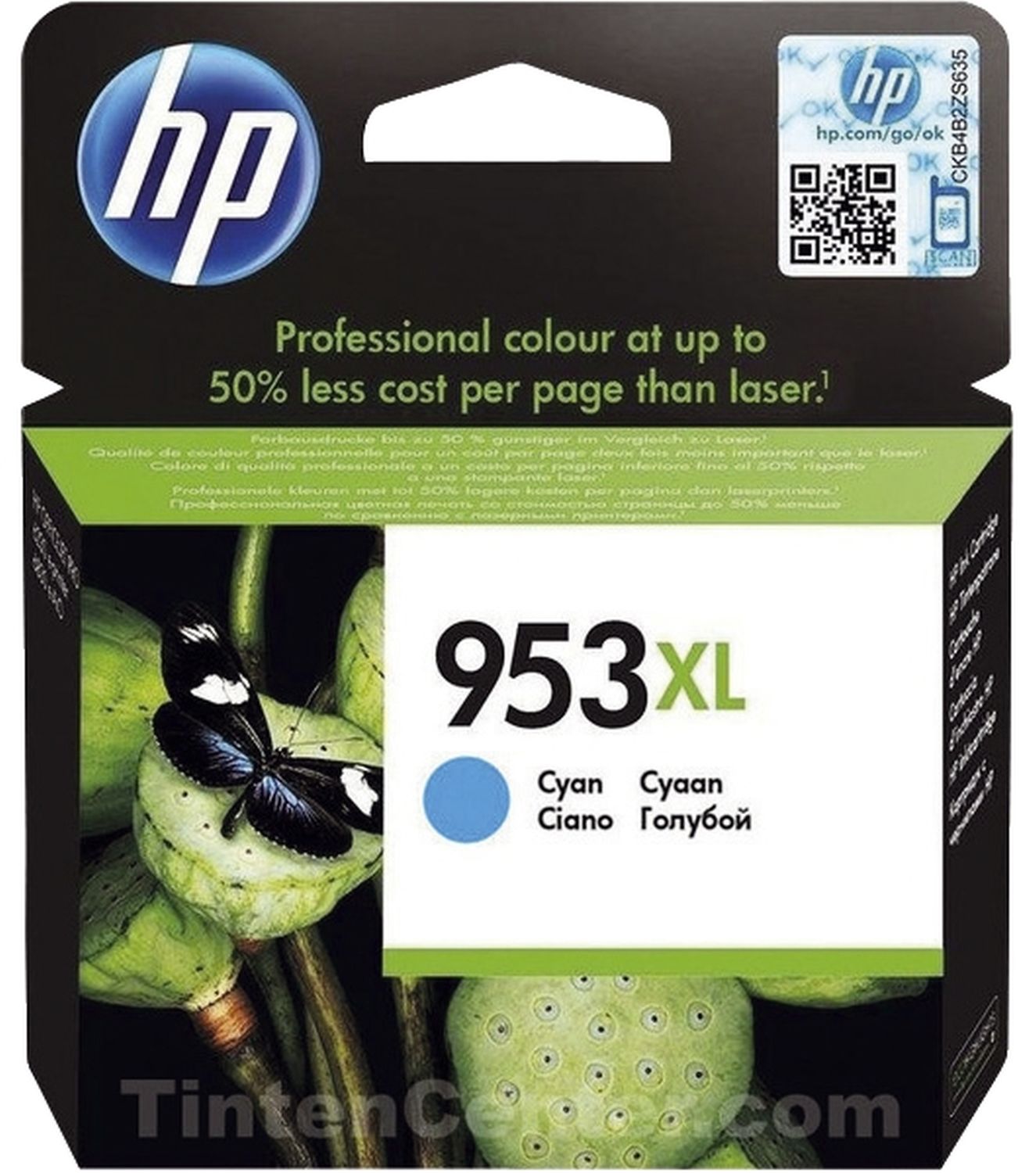 Original HP Tintenpatrone cyan (F6U16AE,F6U16AE#BGX,F6U16AE#BGY,953XL,953XLC,953XLCYAN,NO953XL,NO953XLC,NO953XLCYAN)