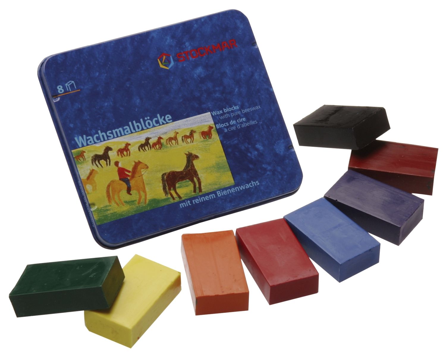 Wachsmalblöcke - 8 Farben Standardsortiment Wachsmalblöcke - 8 Farben Standardsortiment
