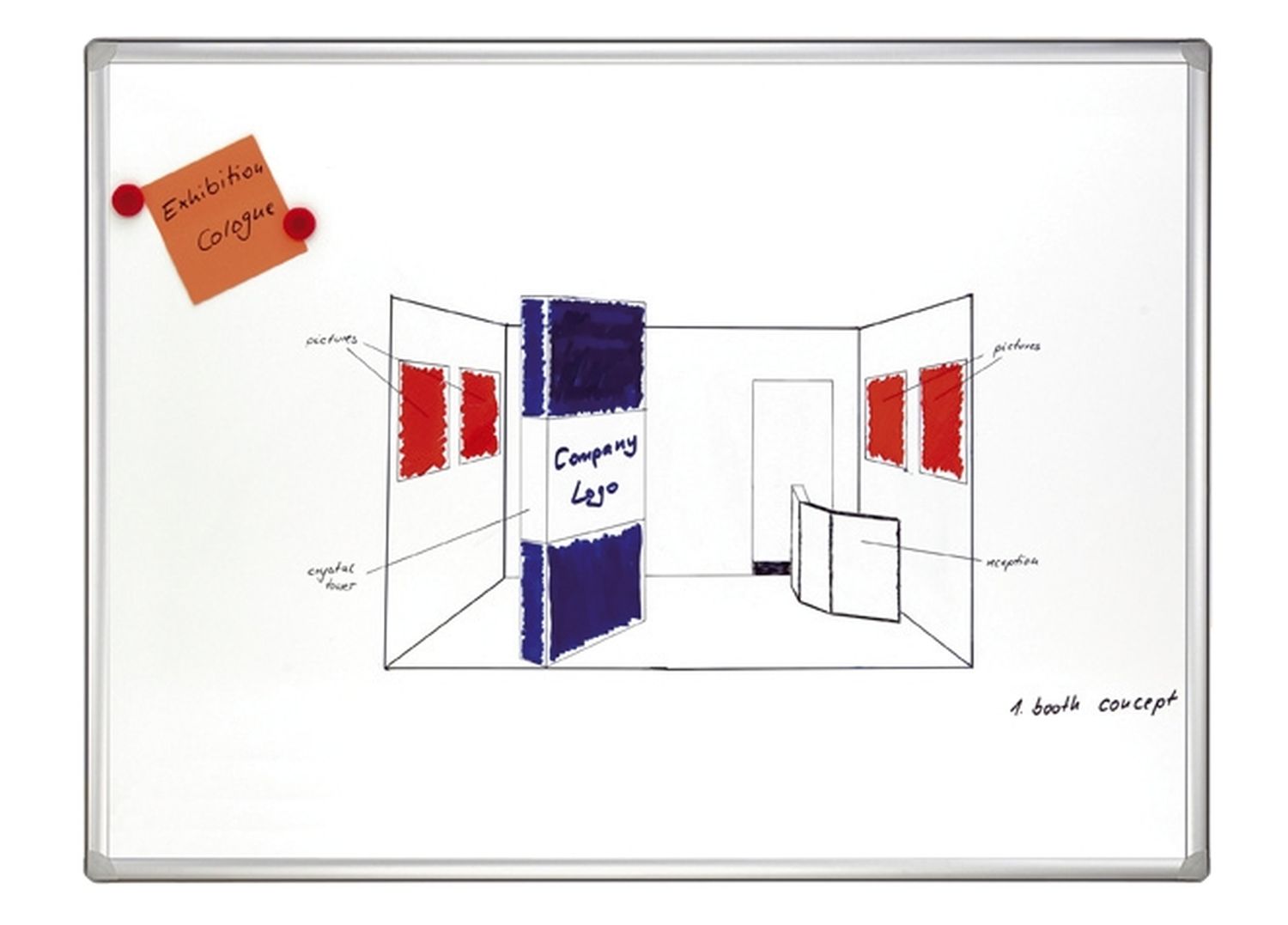 Schreibtafel PRO - 240 x 120 cm, emailliert Schreibtafel PRO - 240 x 120 cm, emailliert