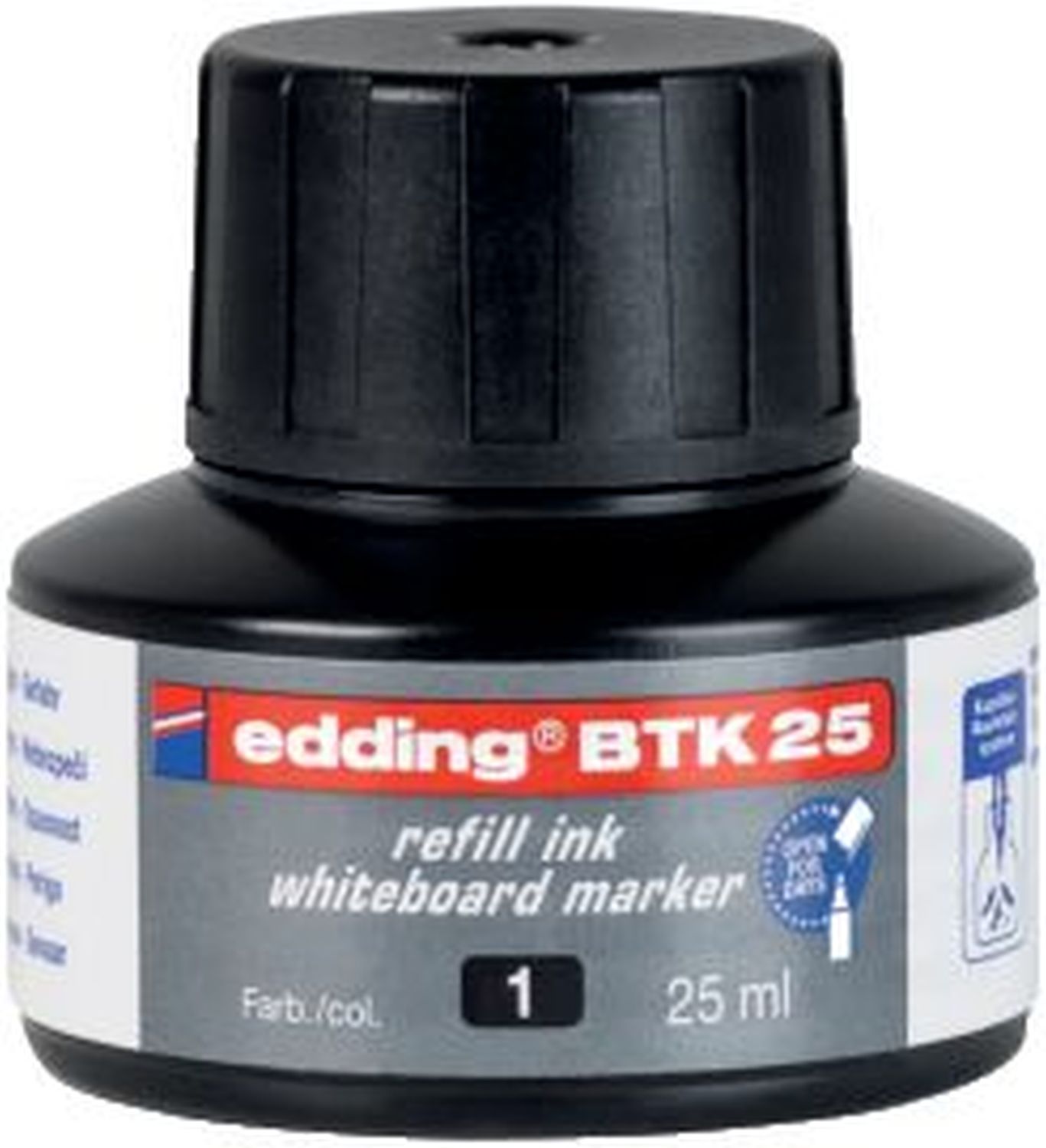 BTK 25 Nachfülltusche - für Boardmarker, 25 ml, schwarz BTK 25 Nachfülltusche - für Boardmarker, 25 ml, schwarz
