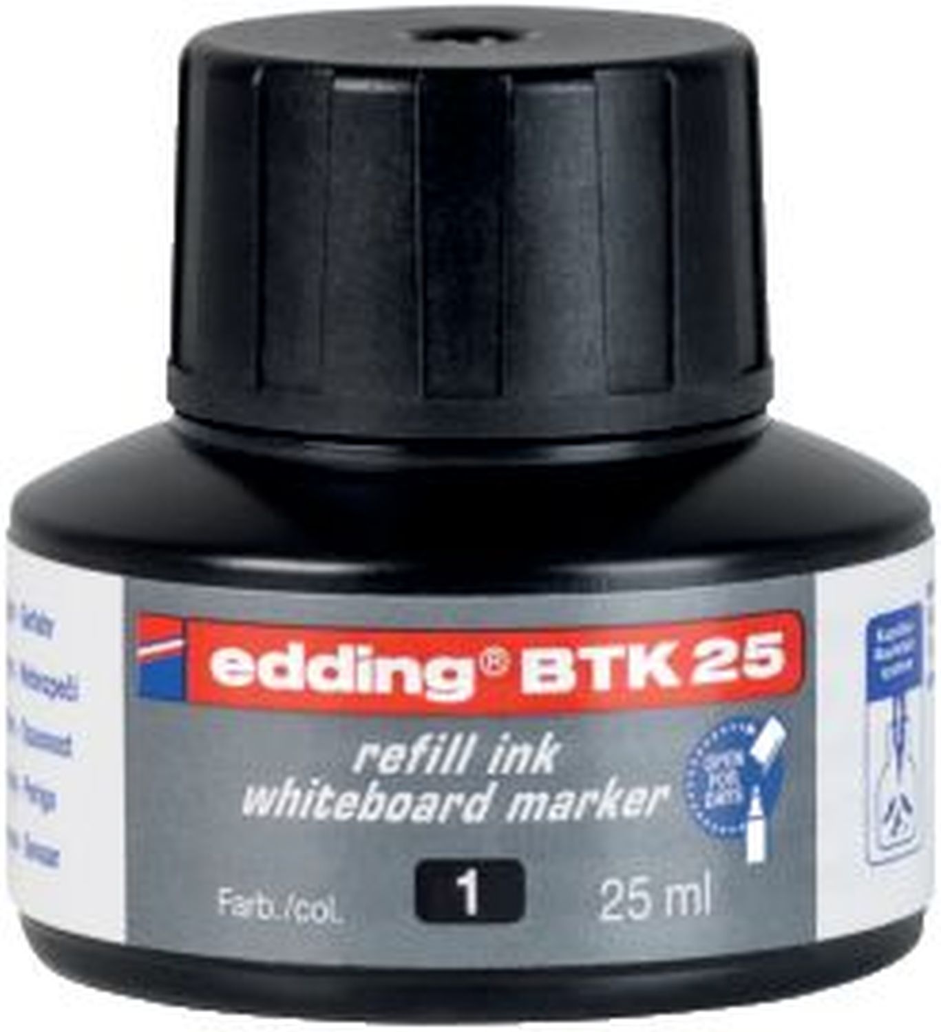 BTK 25 Nachfülltusche - für Boardmarker, 25 ml, schwarz