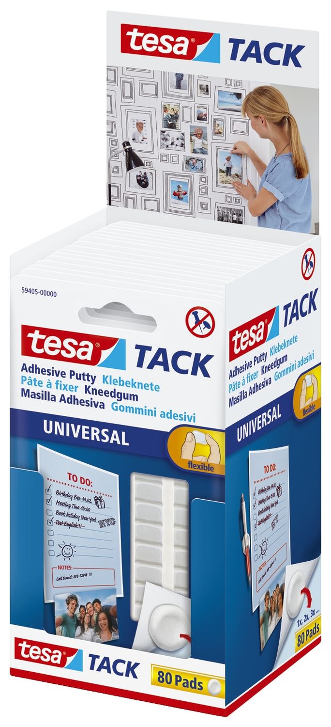 Tack® Klebeknete - 80 Stück, 50g, ablösbar, weiß Tack® Klebeknete - 80 Stück, 50g, ablösbar, weiß
