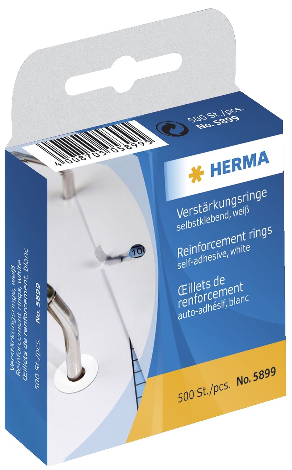 5899 Verstärkungsringe selbstklebend auf Rolle Ø 12 mm weiß 500 St. 5899 Verstärkungsringe selbstklebend auf Rolle Ø 12 mm weiß 500 St.