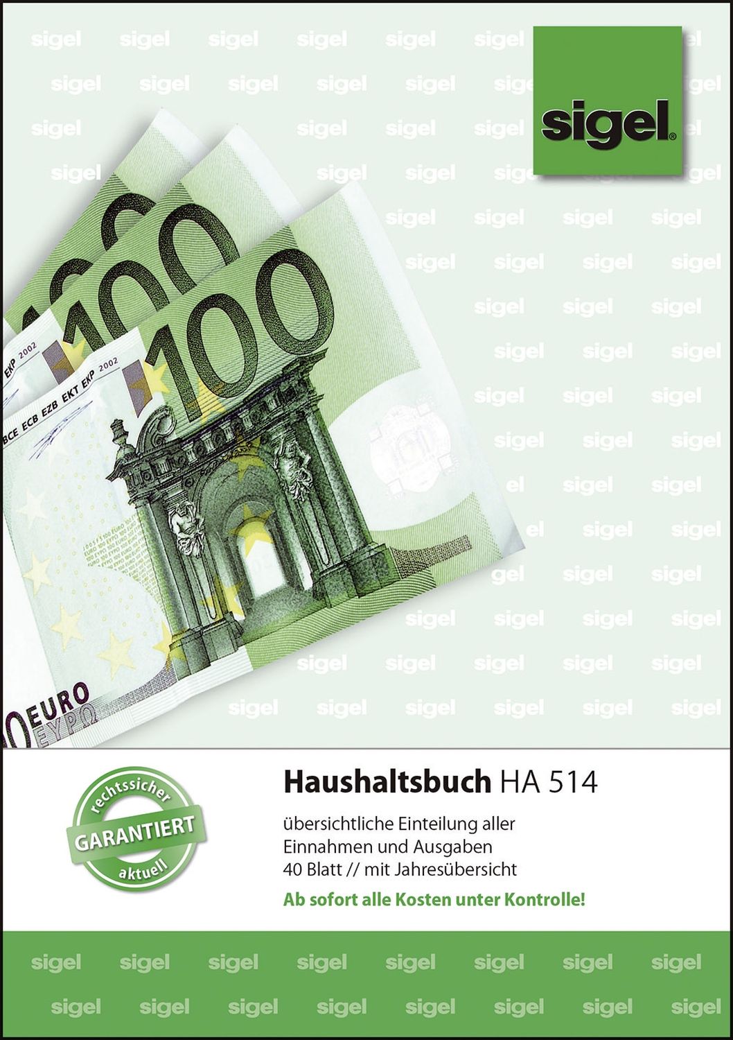 Haushaltsbuch mit Klammerheftung - A5, 40 Blatt