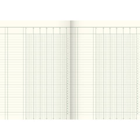 Spaltenbuch König & Ebhardt 86-12061, DIN A4, 6 Spalte und festem Kopf, 40 Blatt