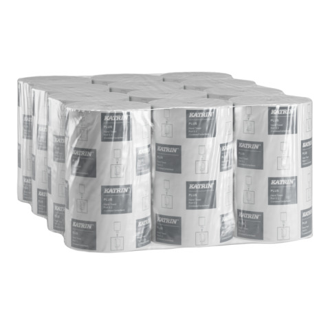 Handtuchrolle Katrin Plus 2634, Roll S2, 2-lagig, 205 mm x 60 m, weiß, 12 Rollen