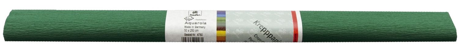Krepppapier AQUAROLA - 50 x 250 cm, dunkelgrün Krepppapier AQUAROLA - 50 x 250 cm, dunkelgrün