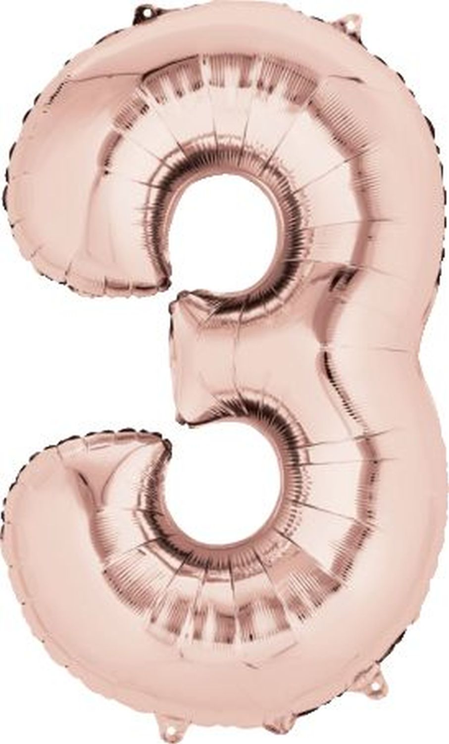 Folienballon XXL Zahl 3 - rose gold Folienballon XXL Zahl 3 - rose gold