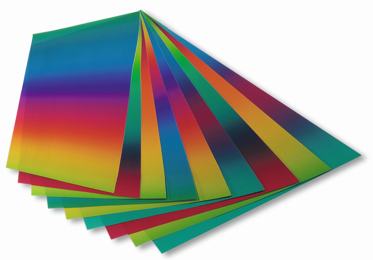 Regenbogenpapier - 22,5 x 32 cm, 10 Blatt, einseitig bedruckt Regenbogenpapier - 22,5 x 32 cm, 10 Blatt, einseitig bedruckt