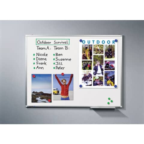 Whiteboard Legamaster Premium Plus 7-101063, 150 x 100 cm, emalliert, Alurahmen, senk- oder waagerechte Wandbefestigung
