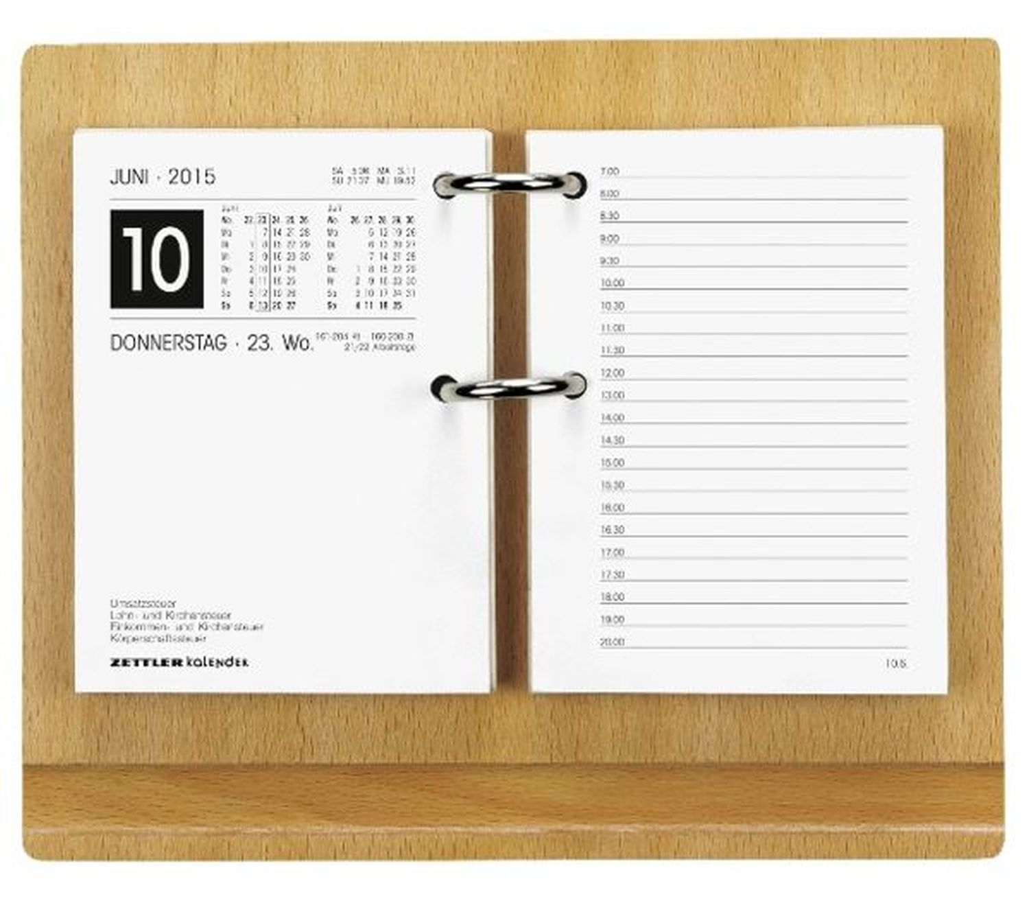 Kalendergestell - 18,5 x 15,5cm, Buche hell