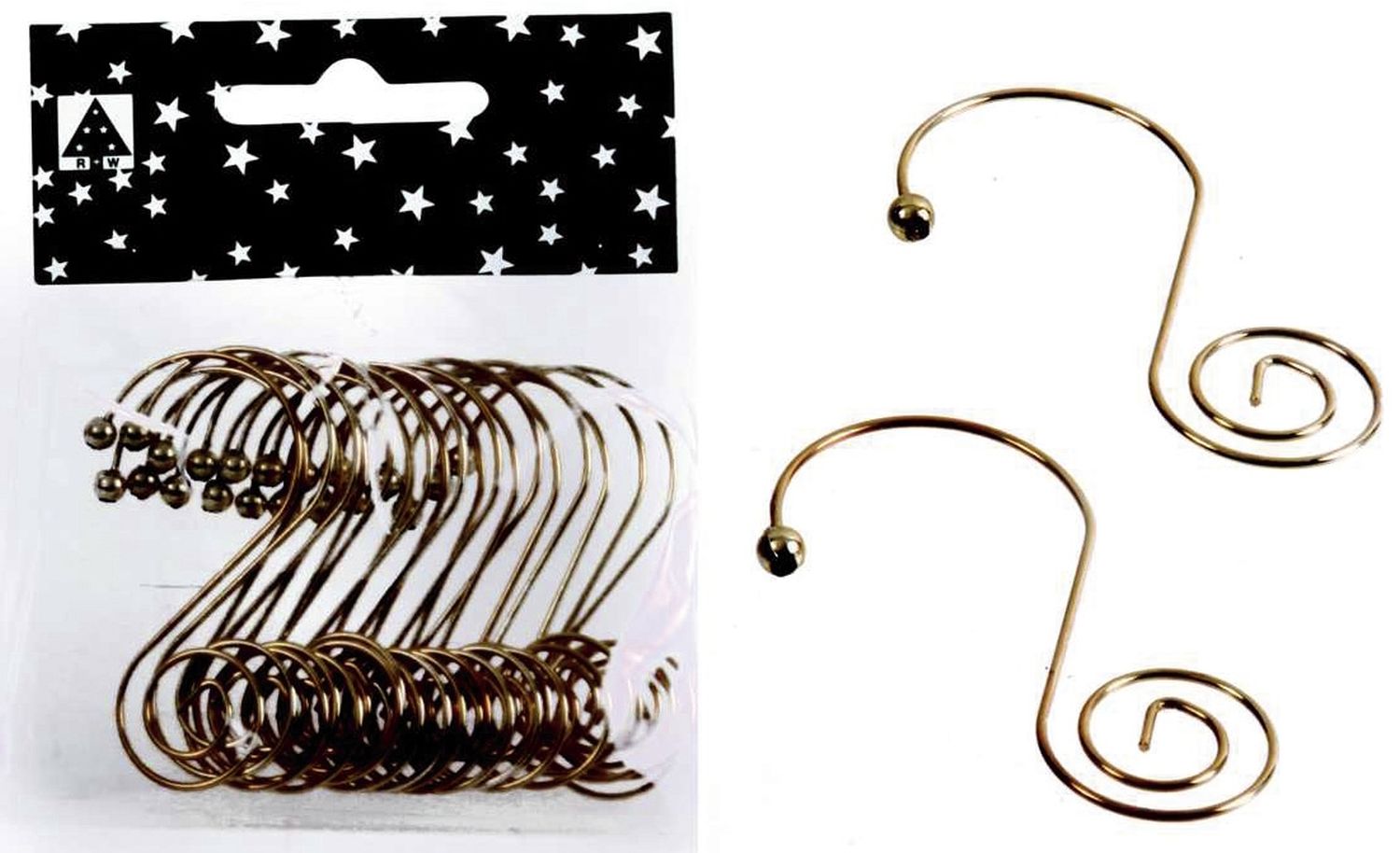 Weihnachtsschmuck Aufhänger - 20 Stück, 5 cm, Metall, gold Weihnachtsschmuck Aufhänger - 20 Stück, 5 cm, Metall, gold