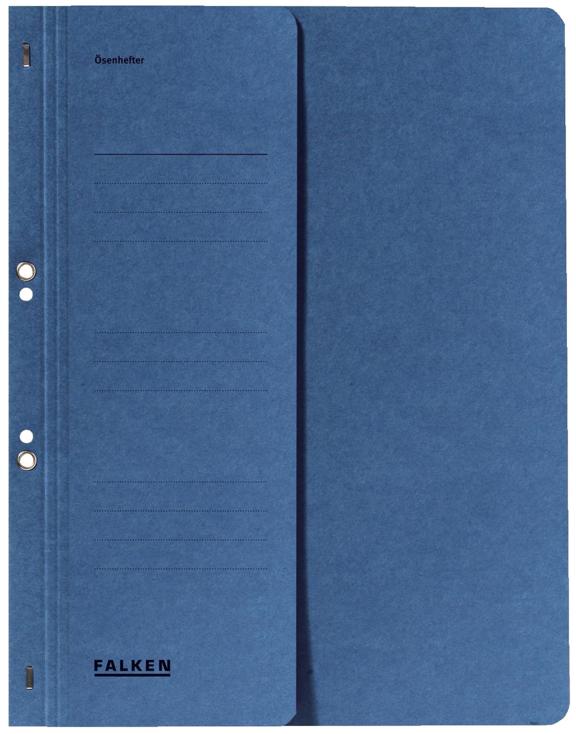 Ösenhefter Falken 80003809 mit halbem Vorderdeckel, DIN A4, kfm. Heftung, Manilakarton, blau Ösenhefter Falken 80003809 mit halbem Vorderdeckel, DIN A4, kfm. Heftung, Manilakarton, blau