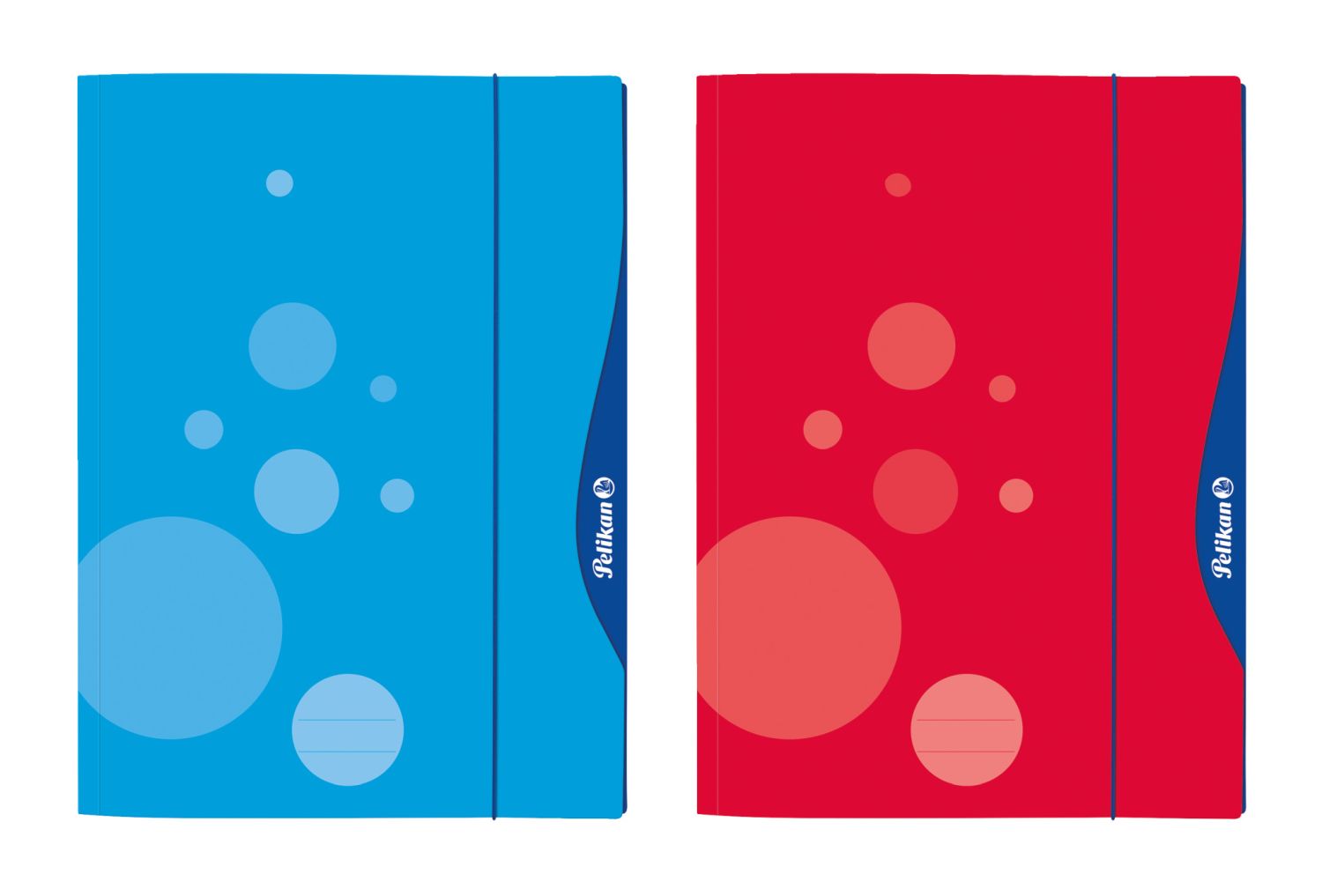 Sammelmappe - A4, rot/blau sortiert, Hochglanzkarton 380 g/qm