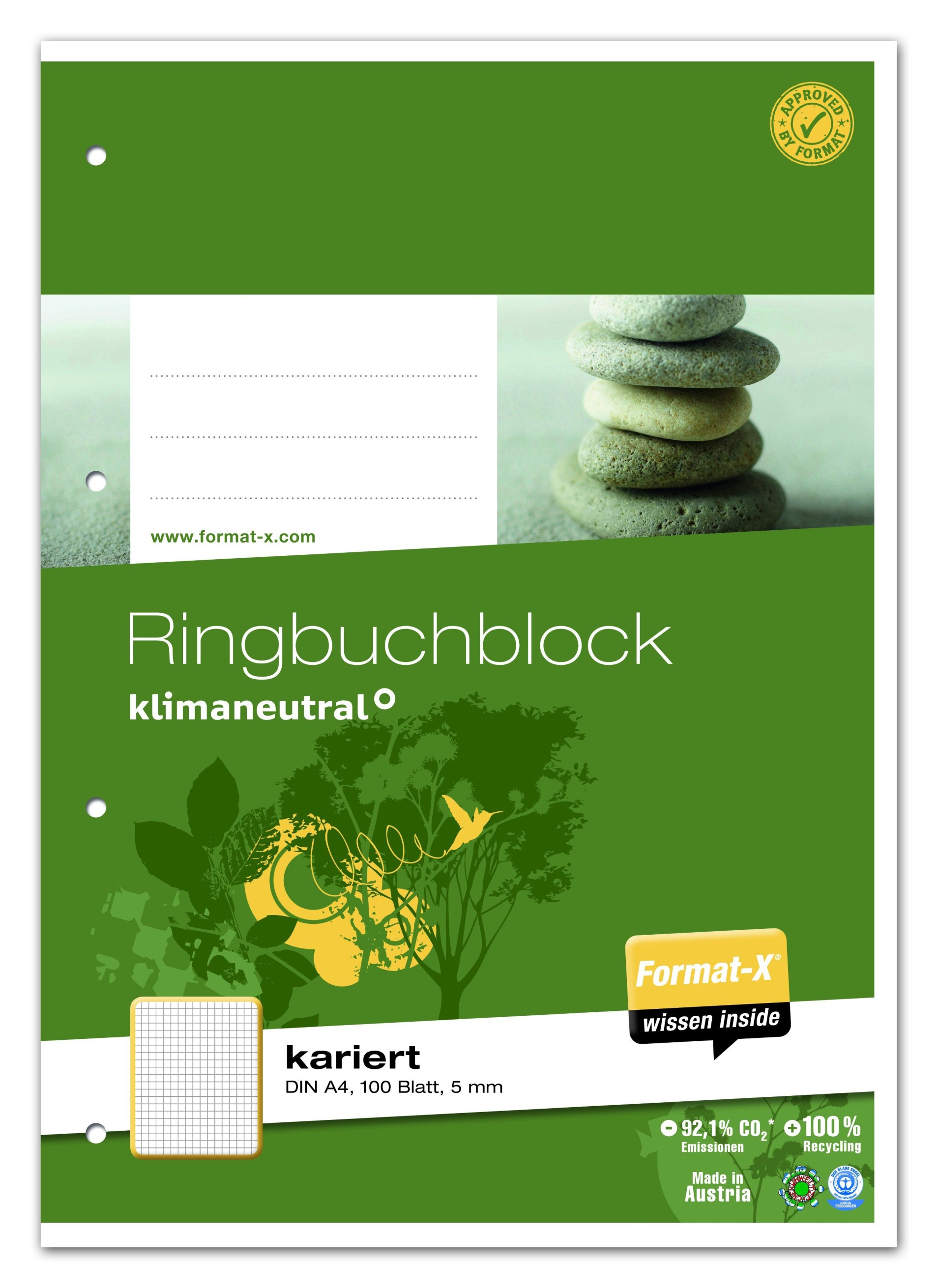 Ringbuchblock - A4, 100 Blatt, 70 g/qm, kariert Ringbuchblock - A4, 100 Blatt, 70 g/qm, kariert