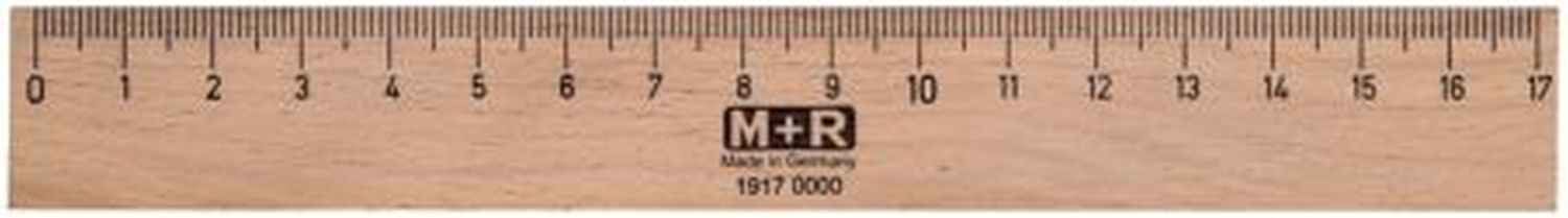 Holzlineal - 17 cm