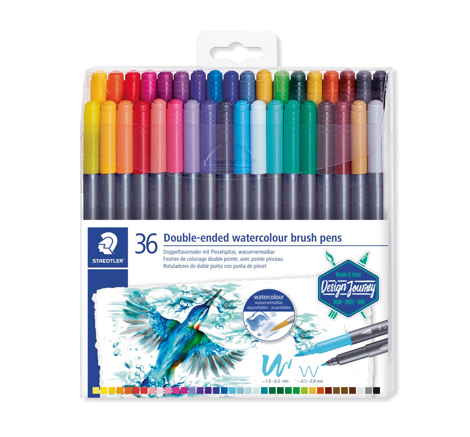 Fasermaler marsgraphic duo - 36 Farben, sortiert Fasermaler marsgraphic duo - 36 Farben, sortiert
