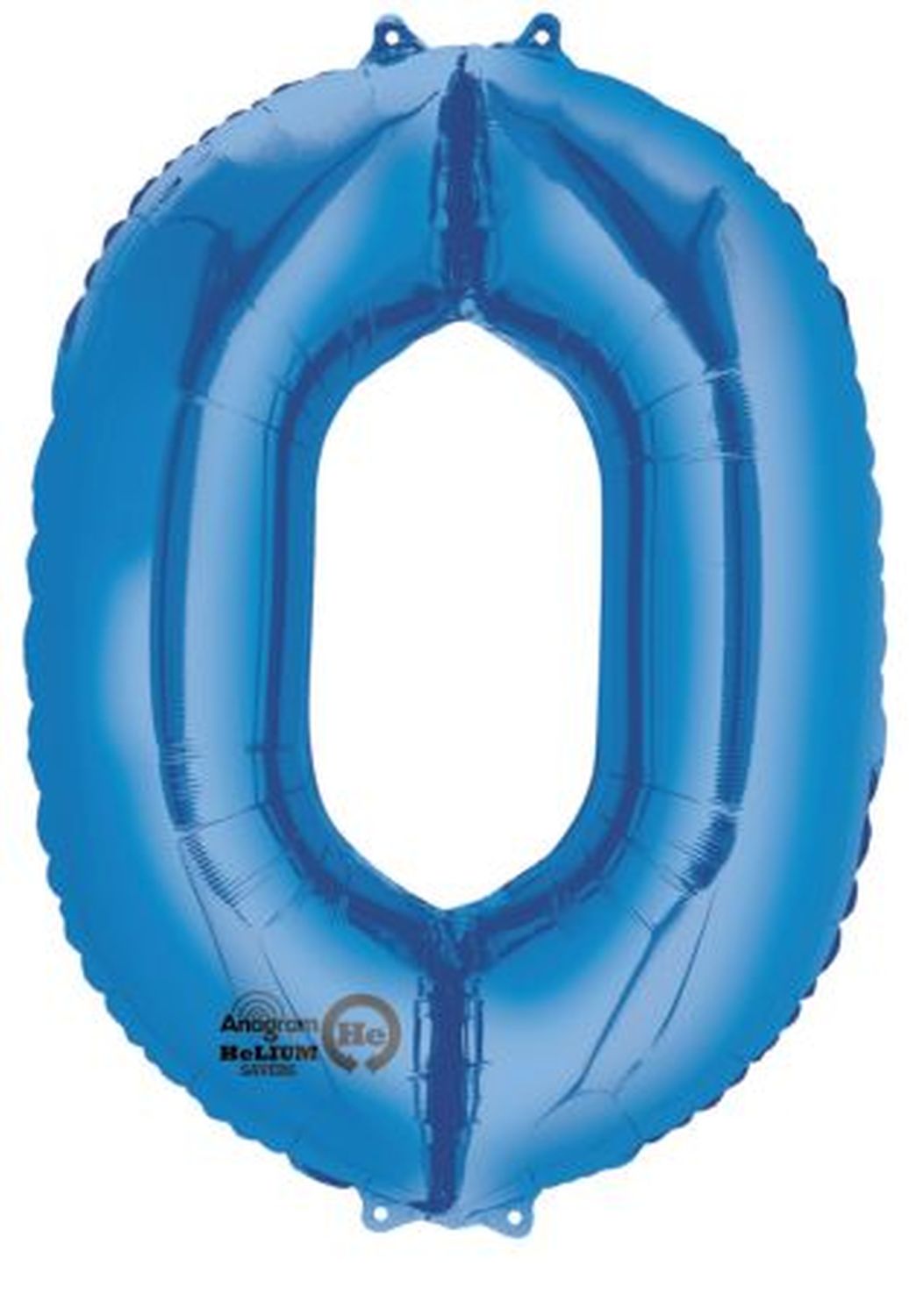 Folienballon XXL Zahl 0 - blau Folienballon XXL Zahl 0 - blau