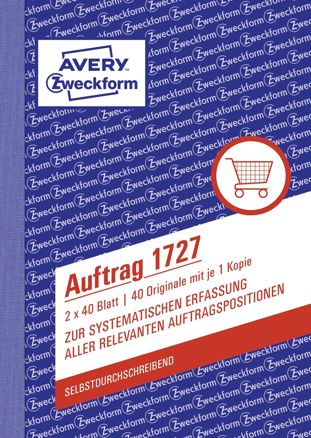 1727 Auftrag, DIN A6, selbstdurchschreibend, 2 x 40 Blatt, weiß, gelb