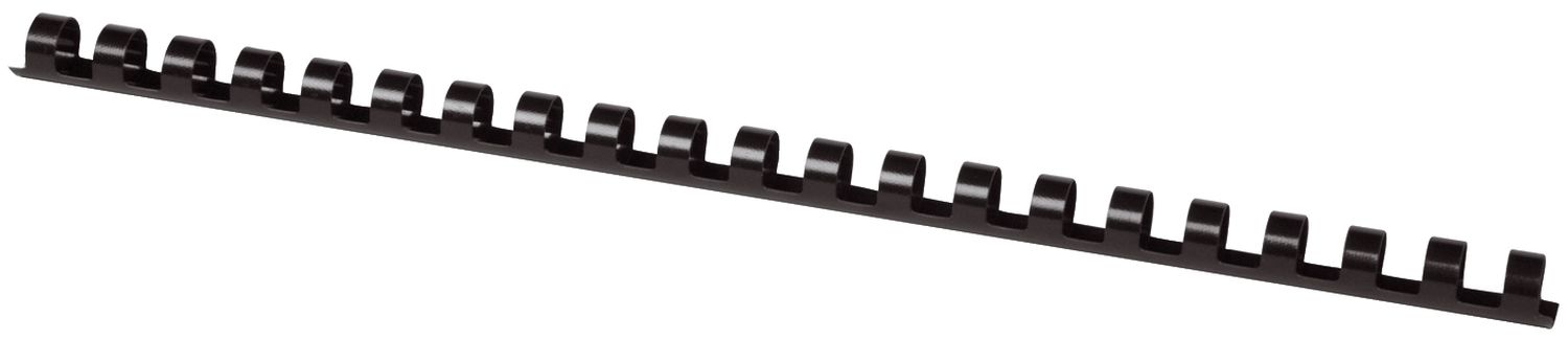 Plastik-Binderücken, 12 mm, für 95 Blatt, schwarz, 100 Stück Plastik-Binderücken, 12 mm, für 95 Blatt, schwarz, 100 Stück