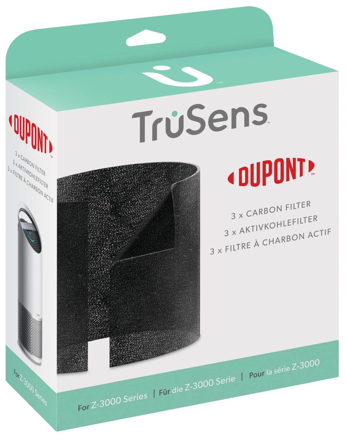 DuPontTM Ersatz-Aktivkohlefilter für Leitz TruSens Z-3000 Luftreiniger, 3er Pack DuPontTM Ersatz-Aktivkohlefilter für Leitz TruSens Z-3000 Luftreiniger, 3er Pack