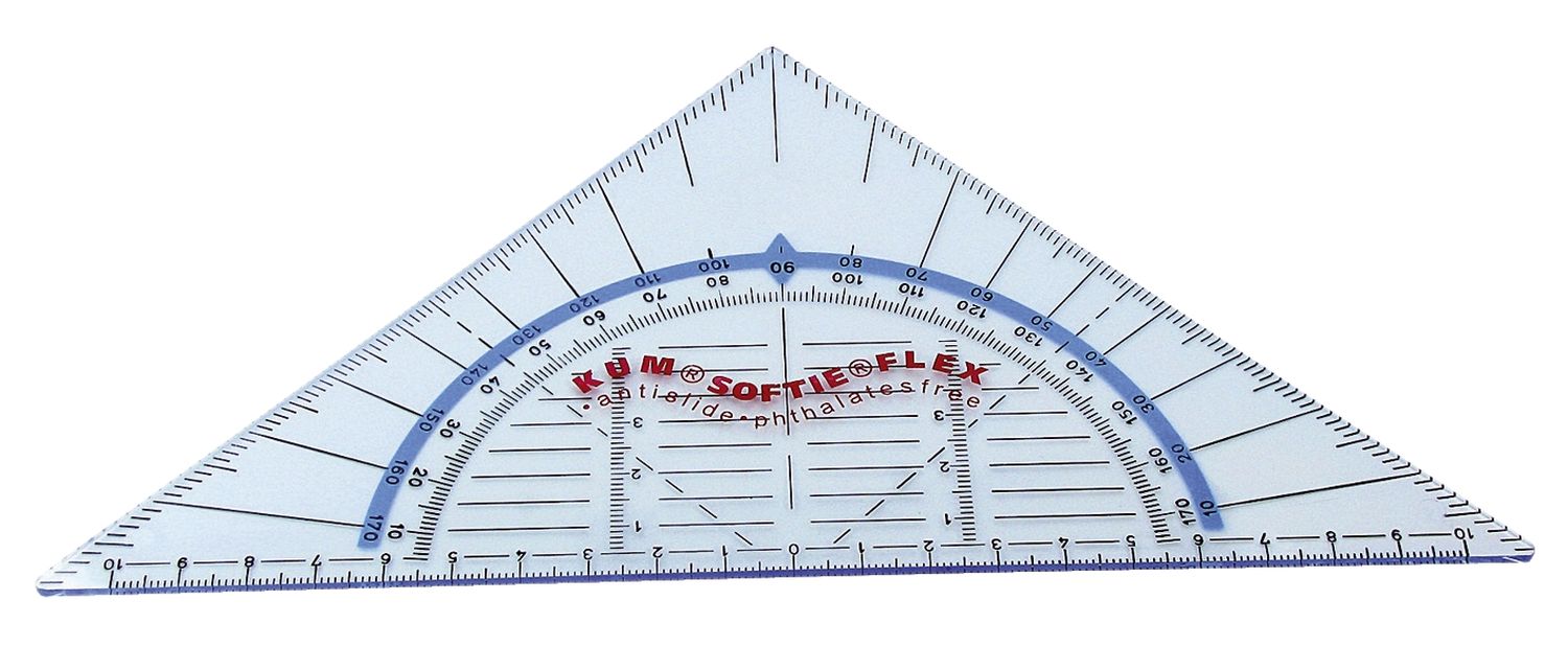 Geometrie-Dreieck ohne Griff KUM Softie Flex 220 mm