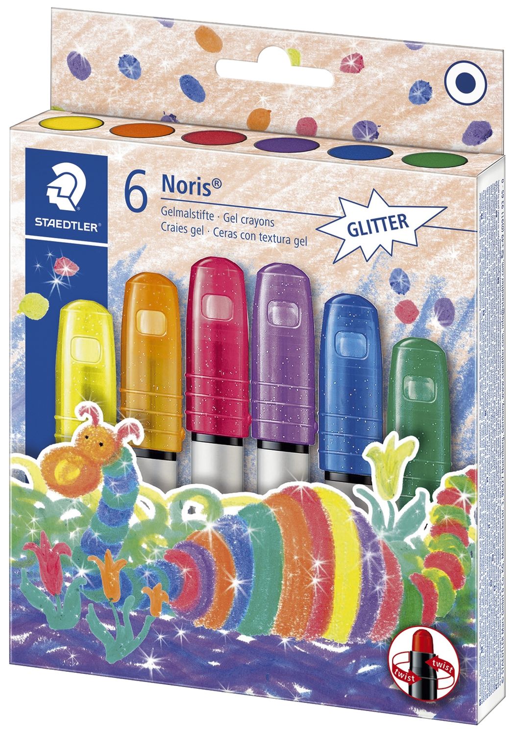 Gelmalstift Noris Club® - 6 Stück, sortiert, Metallicfarben