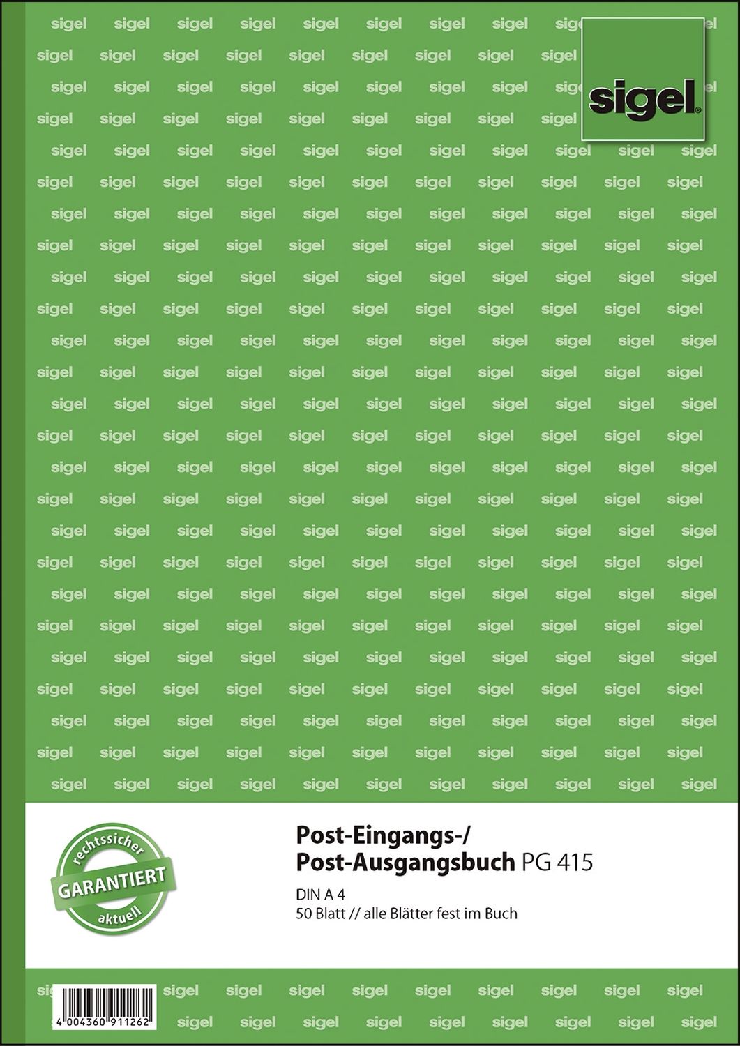 Post-Eingangs-/Ausgangsbuch - A4, beidseitig bedruckt, 50 Blatt Post-Eingangs-/Ausgangsbuch - A4, beidseitig bedruckt, 50 Blatt