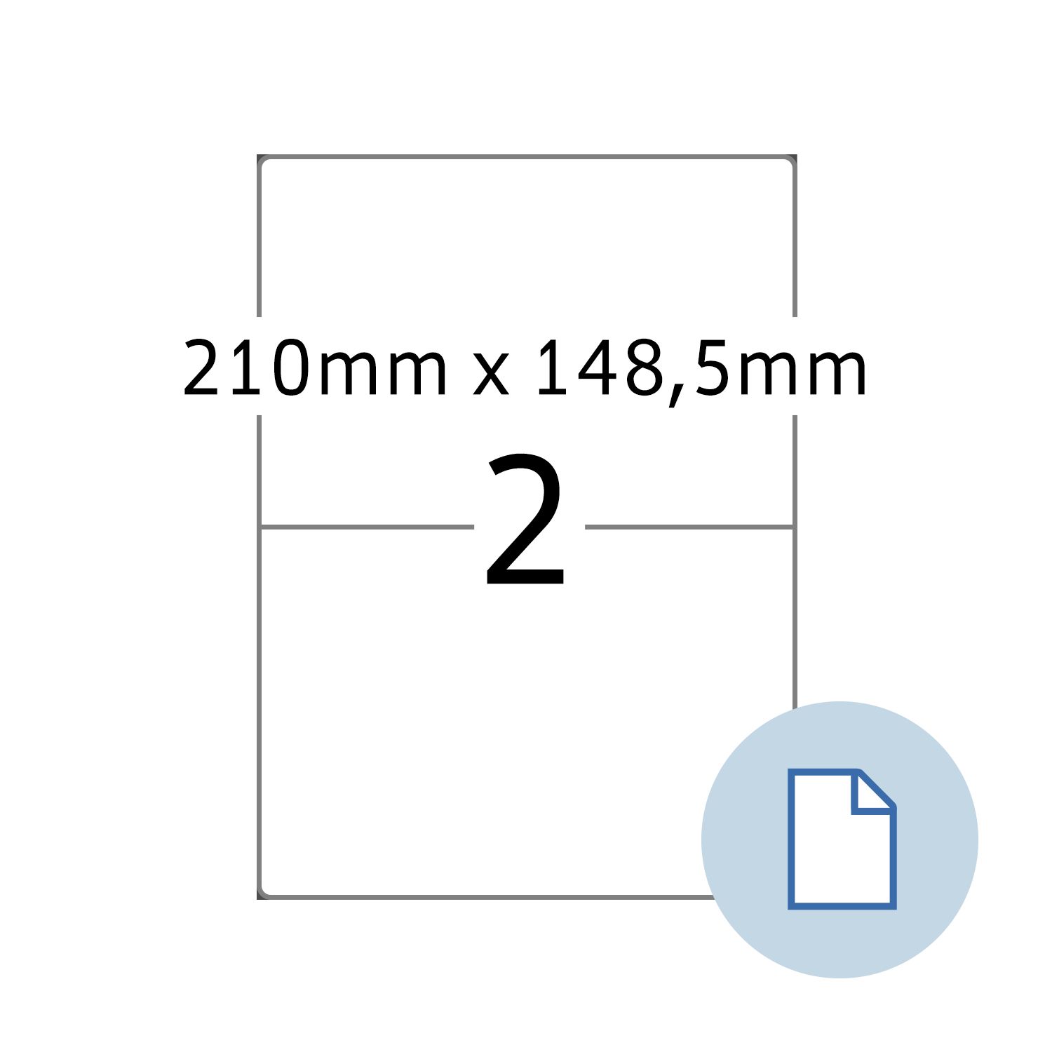 58102 Folienetiketten - 210 x 148,5mm, weiß, strapazierfähig, extrem stark haftend, matt, 500 Stück 58102 Folienetiketten - 210 x 148,5mm, weiß, strapazierfähig, extrem stark haftend, matt, 500 Stück