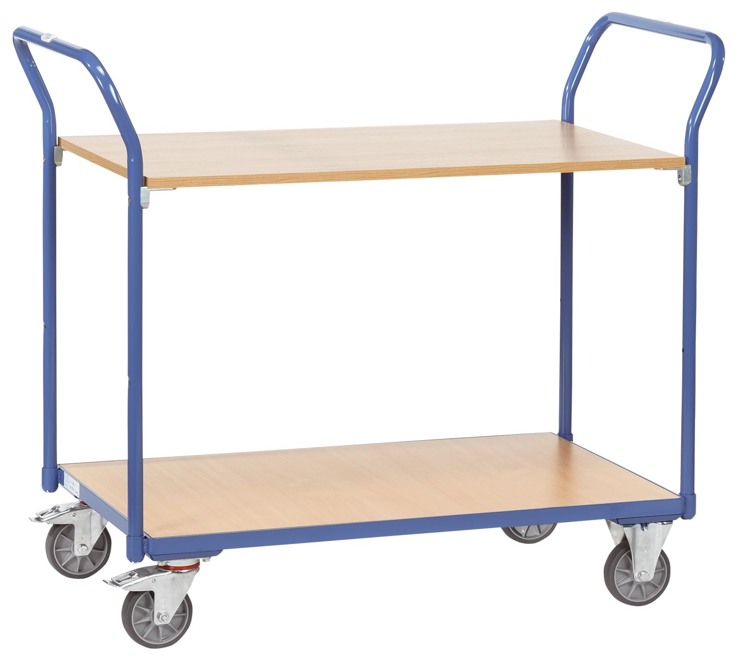 Tisch-/Transportwagen - 2 Böden, 1000 x 600 mm, blau Tisch-/Transportwagen - 2 Böden, 1000 x 600 mm, blau