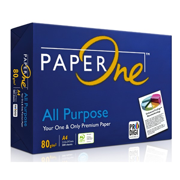Kopierpapier Paperone All Purpose 2100010569, DIN A4, 80 g/qm, Weiße 163 CIE, Palette mit 100.000 Blatt