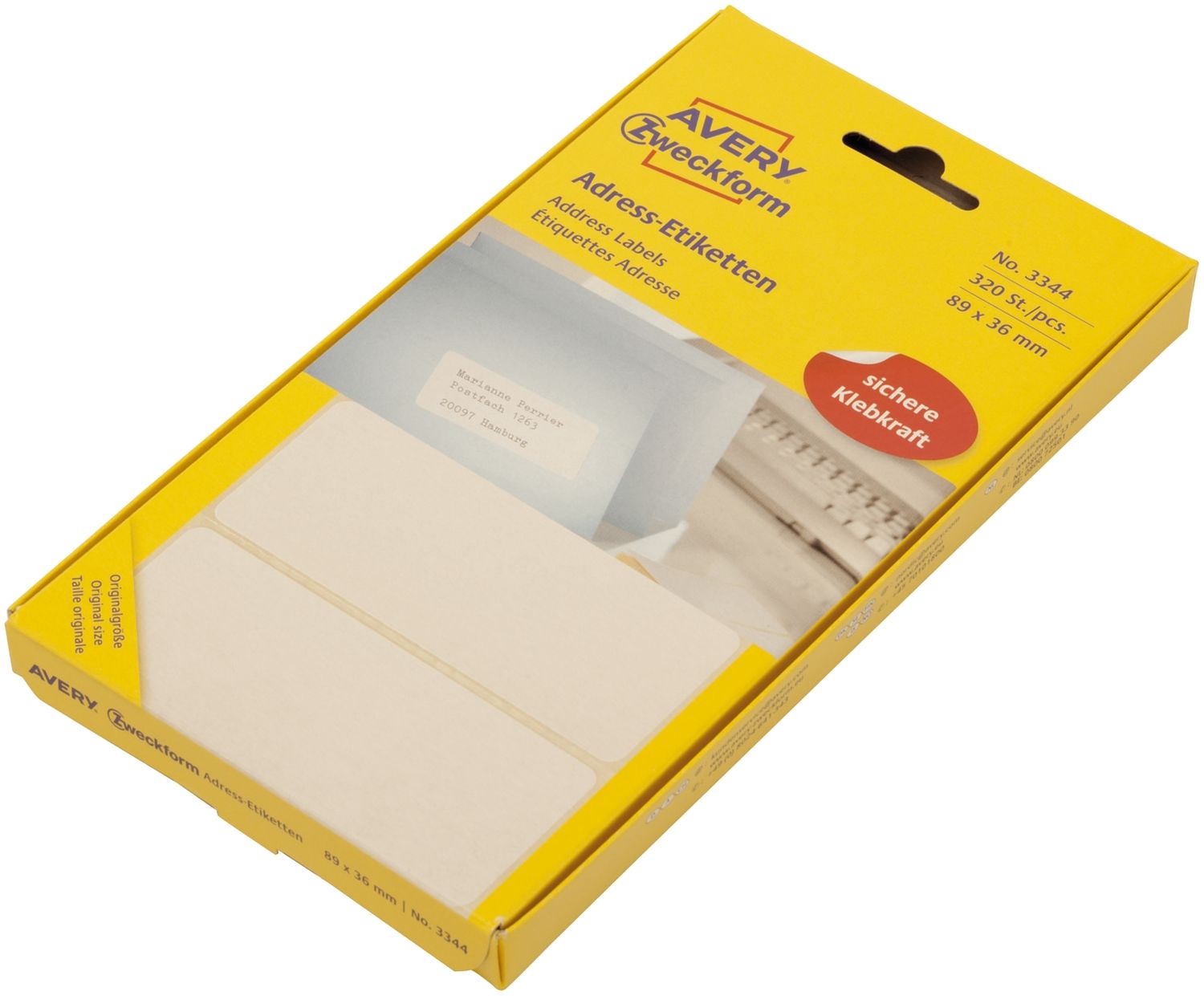 3344 Adress-Etiketten - 89 x 36 mm, selbstklebend, 320 Stück 3344 Adress-Etiketten - 89 x 36 mm, selbstklebend, 320 Stück