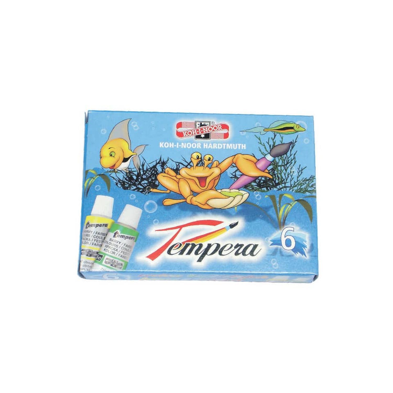Malfarbe Tempera - 6 x 16ml Tuben, sortiert Malfarbe Tempera - 6 x 16ml Tuben, sortiert