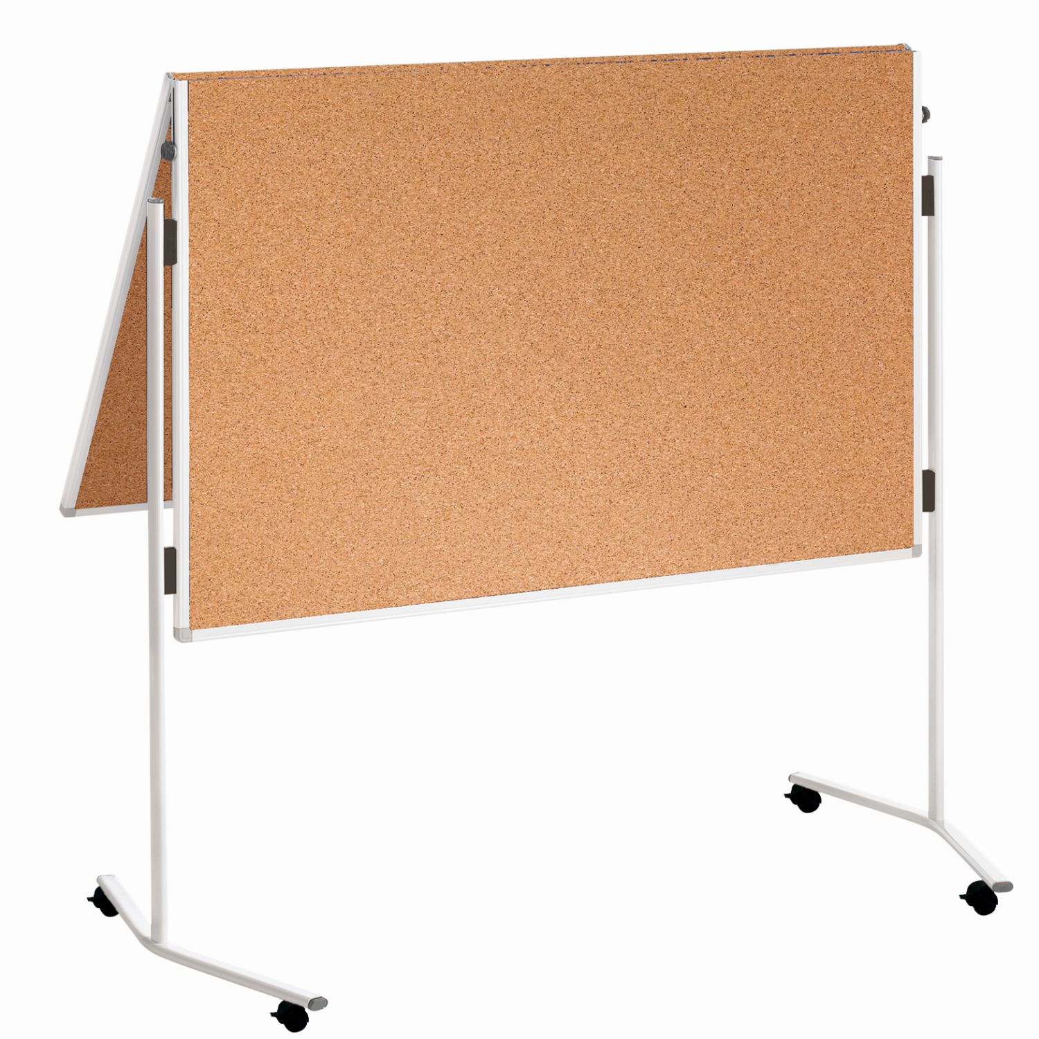 Moderationstafel ECO - 120 x 150 cm, braun/Kork, mit Rollen Moderationstafel ECO - 120 x 150 cm, braun/Kork, mit Rollen