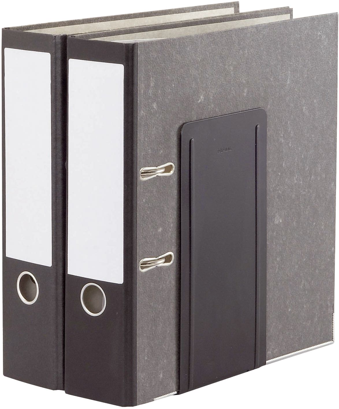 Buchstütze Registraturstützen, metall, 120 x 240 x 140 mm, grau, 2 Stück Buchstütze Registraturstützen, metall, 120 x 240 x 140 mm, grau, 2 Stück