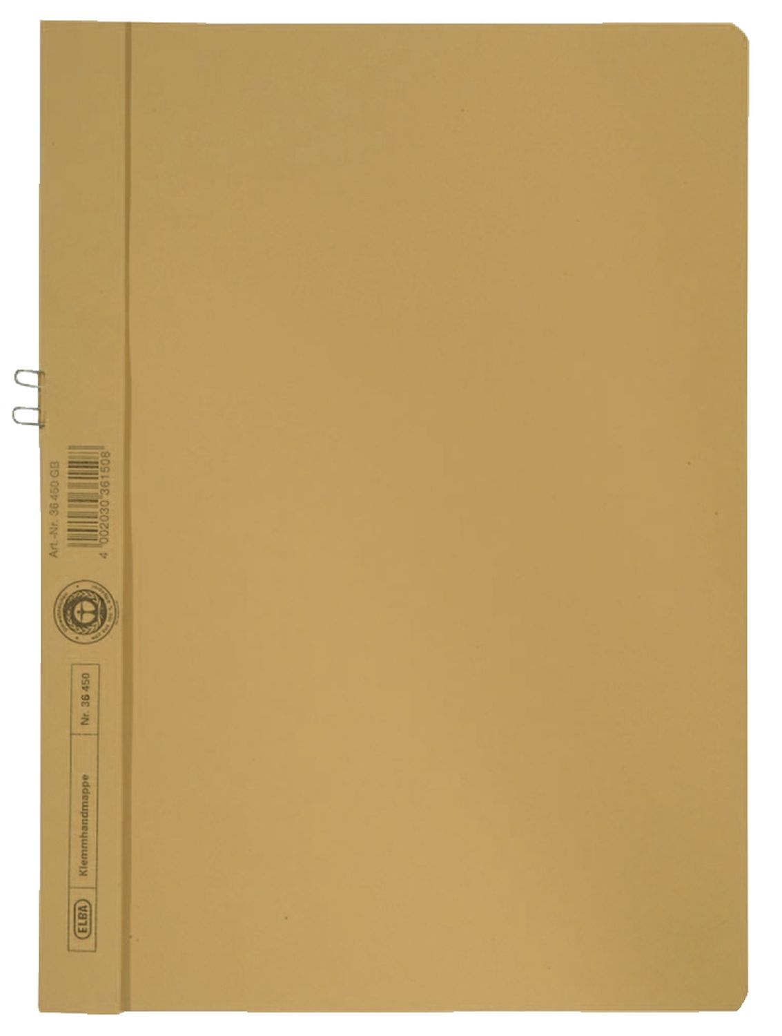 Klemmhandmappe ohne Deckel - A4, 10 Blatt, Manilakarton (RC), gelb Klemmhandmappe ohne Deckel - A4, 10 Blatt, Manilakarton (RC), gelb