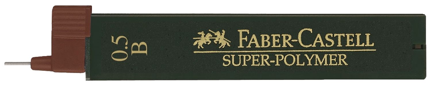 Feinmine SUPER POLYMER - 0,5 mm, B, tiefschwarz, 12 Minen Feinmine SUPER POLYMER - 0,5 mm, B, tiefschwarz, 12 Minen