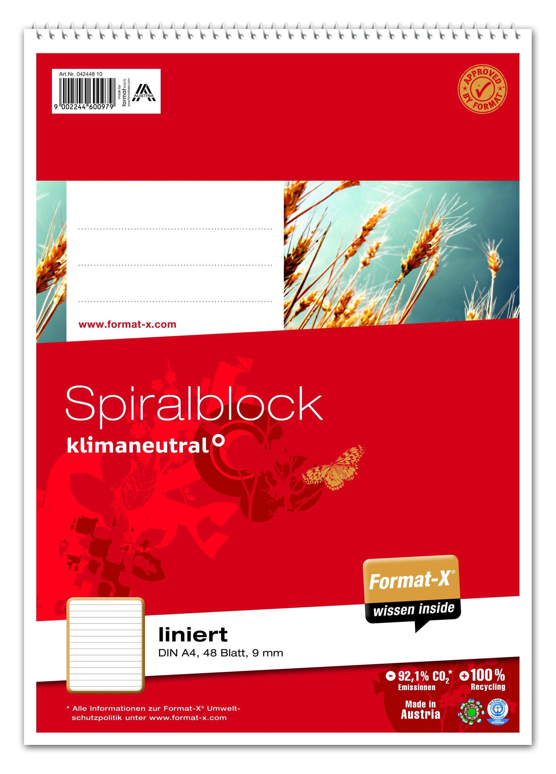 Spiralblock - A4, 48 Blatt, 70 g/qm, liniert Spiralblock - A4, 48 Blatt, 70 g/qm, liniert