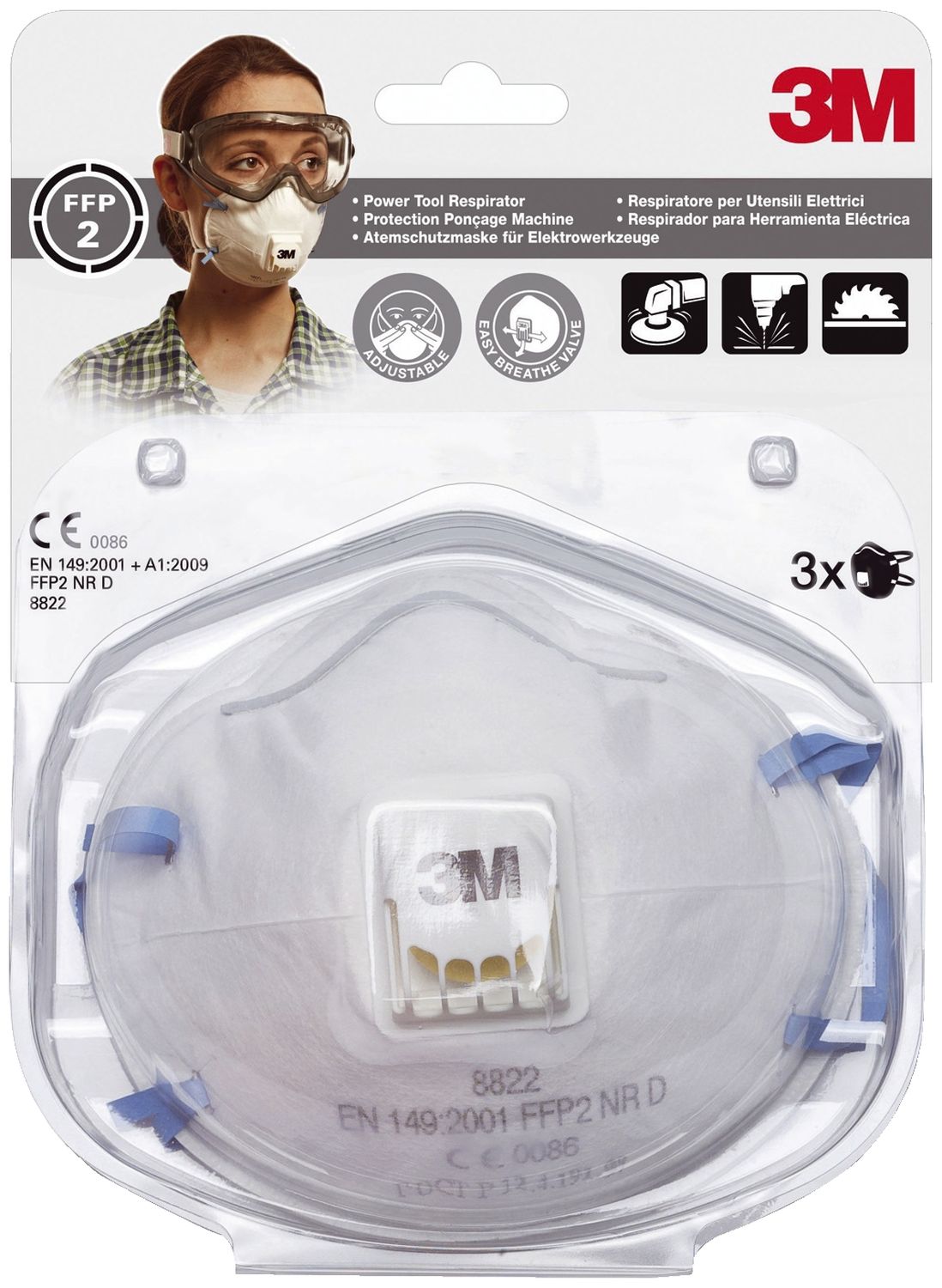 Feinstaubmaske Komfort - Pack mit 3 Stück Feinstaubmaske Komfort - Pack mit 3 Stück