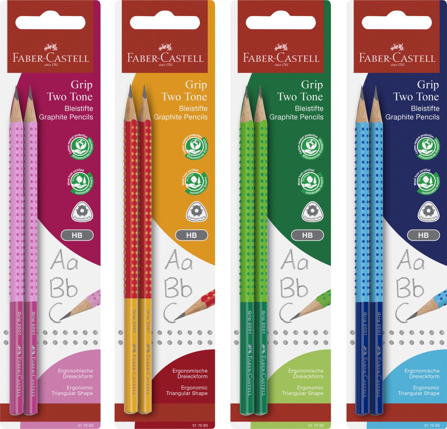 Bleistift Grip Two Tone - 2x B, Blisterkarte, sortiert Bleistift Grip Two Tone - 2x B, Blisterkarte, sortiert