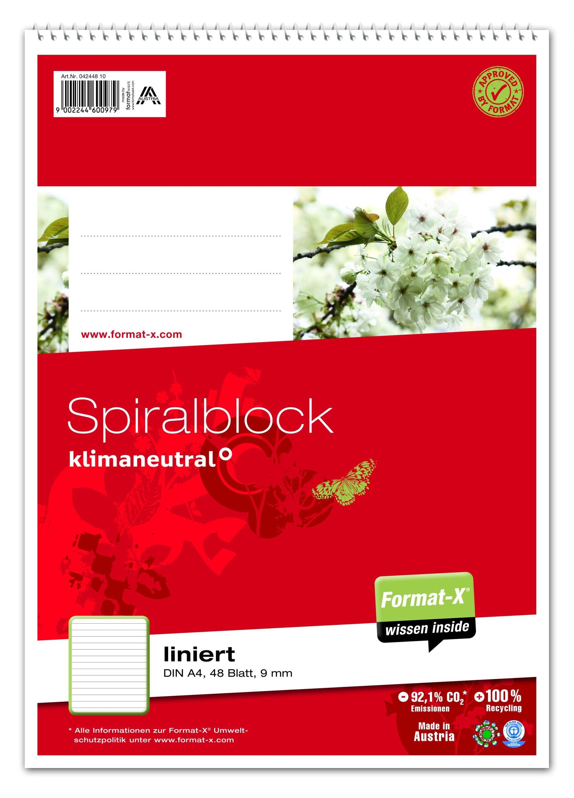 Spiralblock - A4, 48 Blatt, 70 g/qm, liniert Spiralblock - A4, 48 Blatt, 70 g/qm, liniert