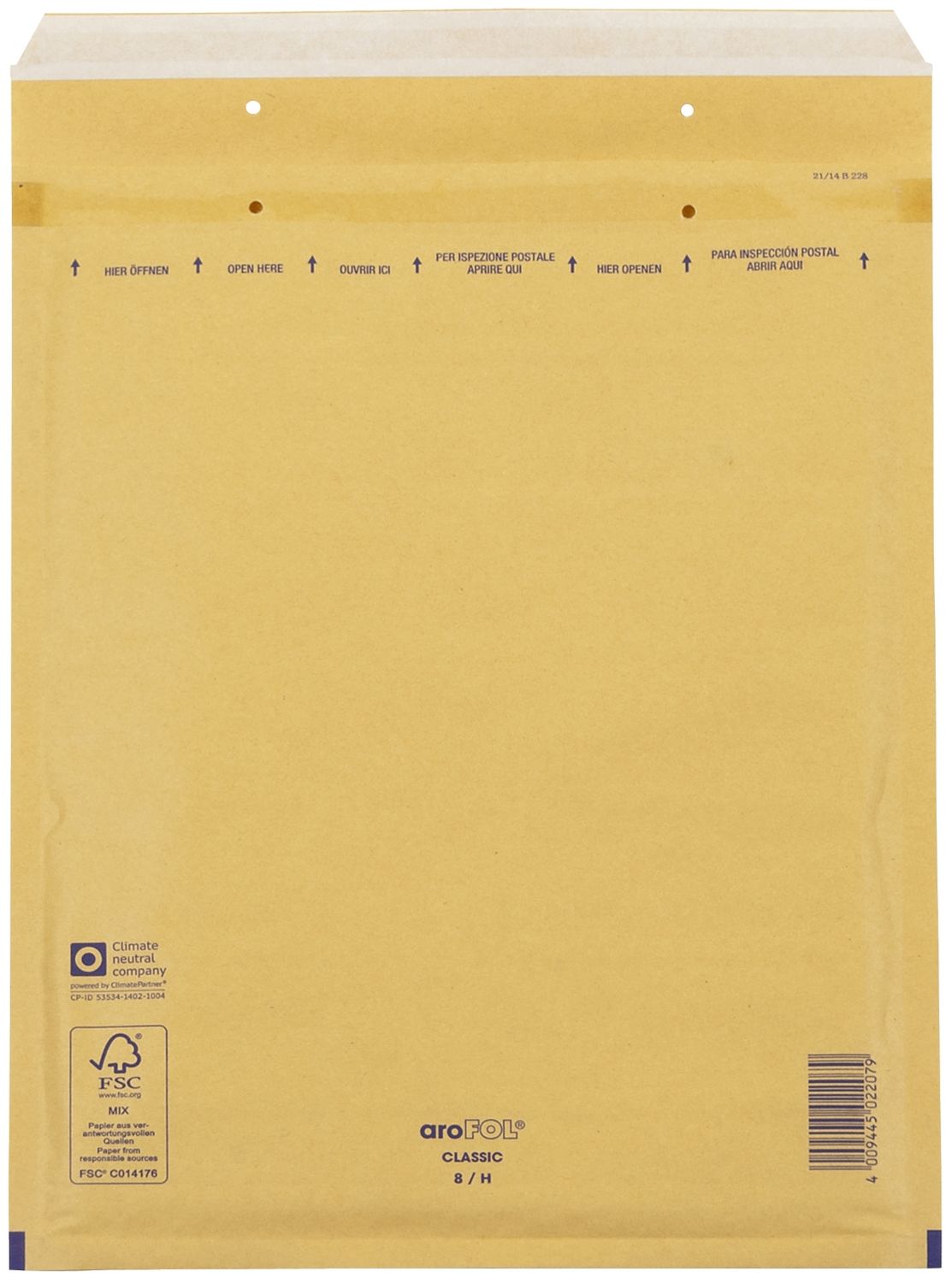 Luftpolstertaschen Nr. 8, 270x360 mm, goldgelb/braun, 100 Stück Luftpolstertaschen Nr. 8, 270x360 mm, goldgelb/braun, 100 Stück