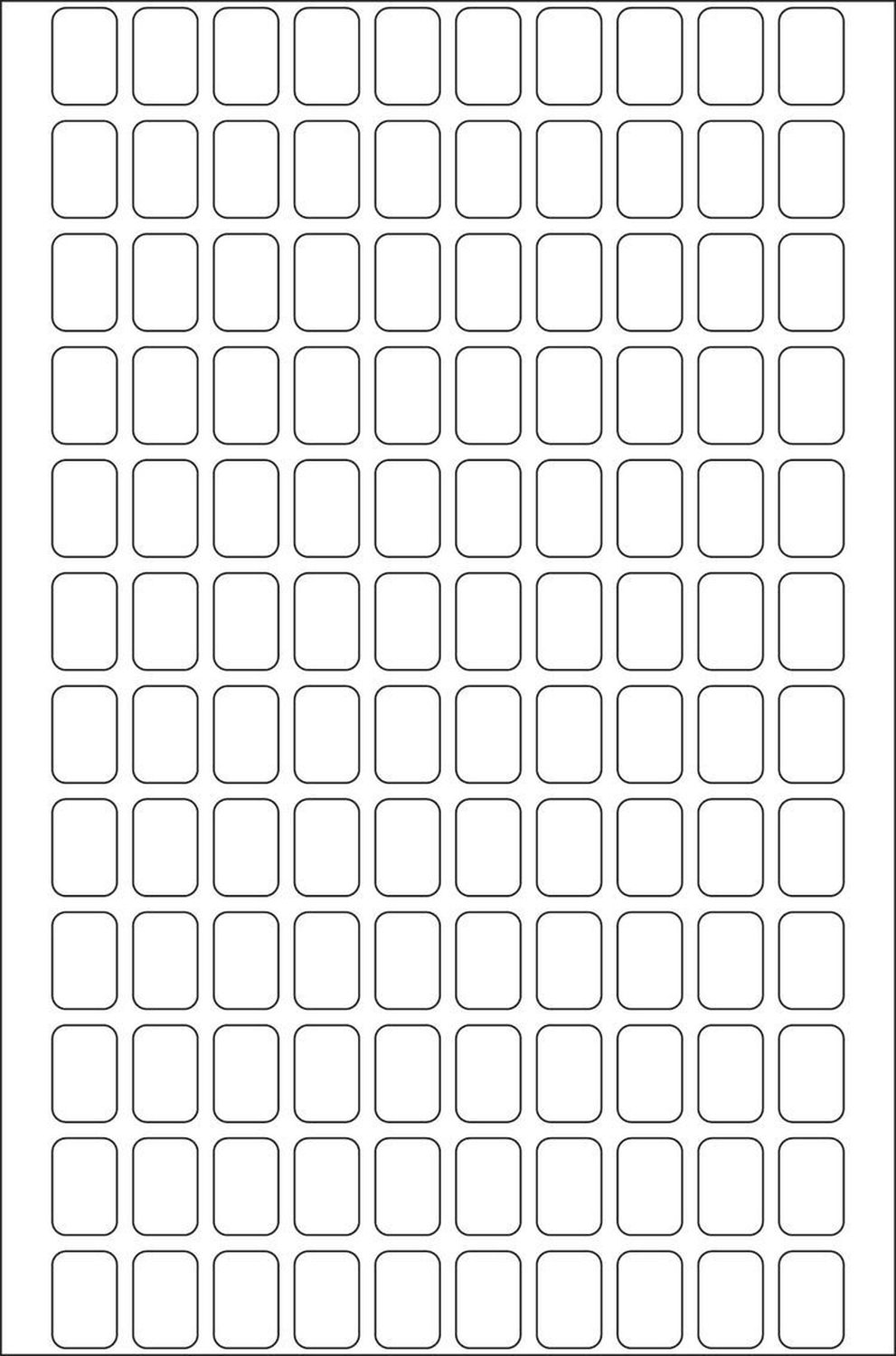 2310 Vielzwecketiketten - weiß, 8x12 mm, matt, 3840 Stück