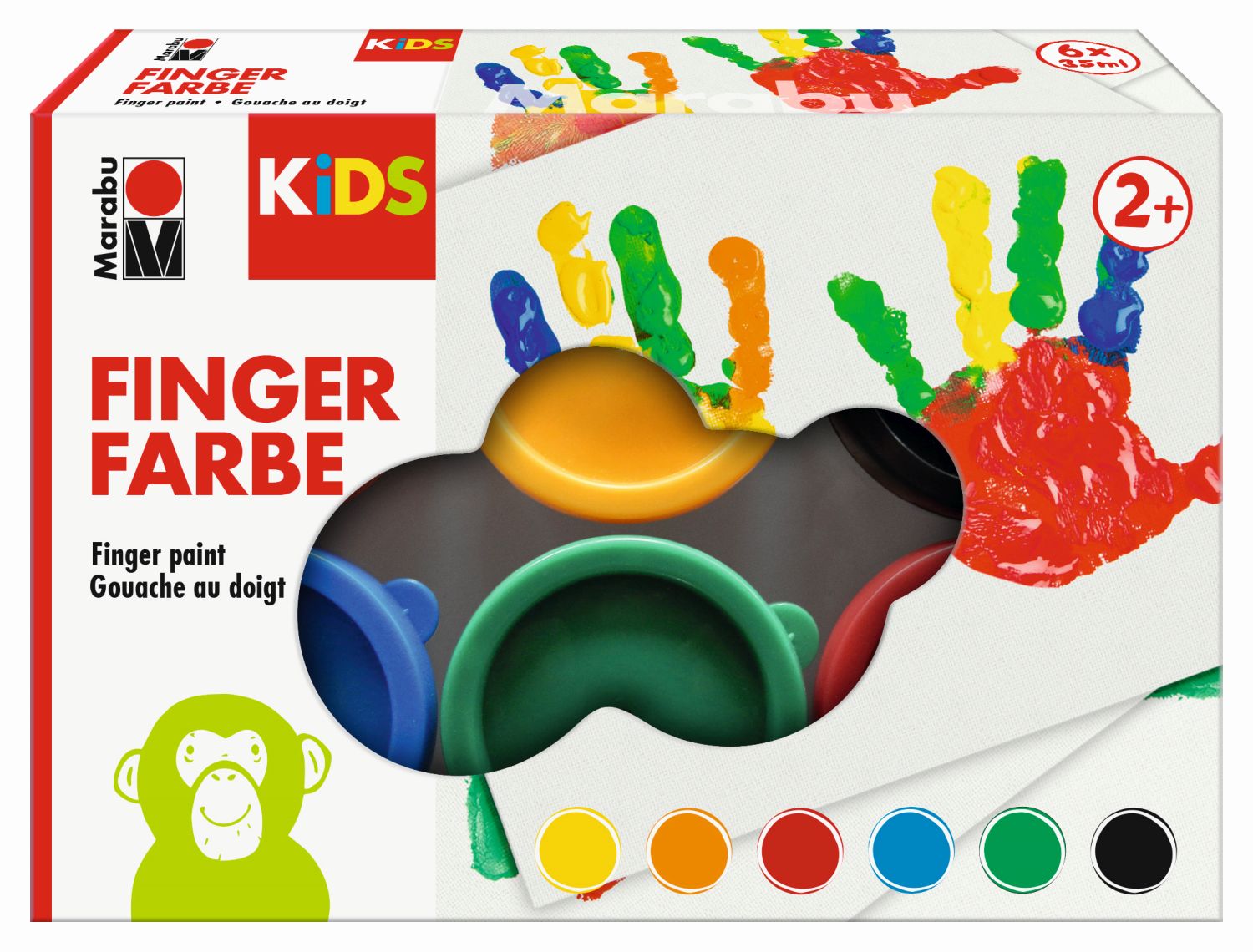 Fingerfarbe Kids - 6x 35 ml, sortiert Fingerfarbe Kids - 6x 35 ml, sortiert