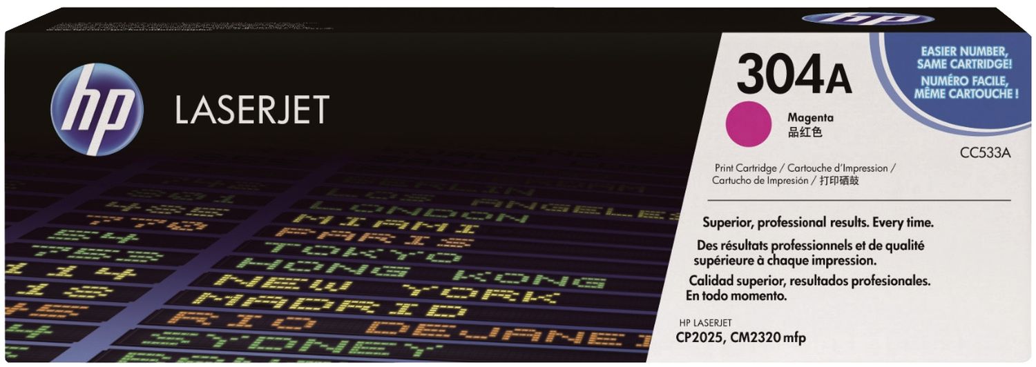 Original HP Tonerkartusche magenta (CC533A,304A,304AM,304AMAGENTA,NO304A,NO304AM,NO304AMAGENTA)