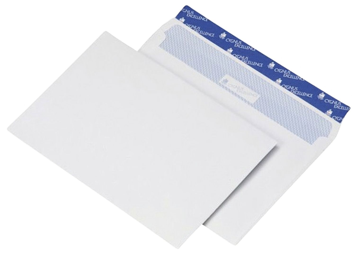 Versandtaschen Cygnus Excellence 30007247, C4, ohne Fenster, Öffnung an der langen Seite, haftkebend, weiß, Offset 120g, 250 Stück