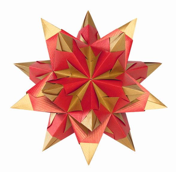 Bascetta Stern - rot/gold, Ø 20 cm Bascetta Stern - rot/gold, Ø 20 cm