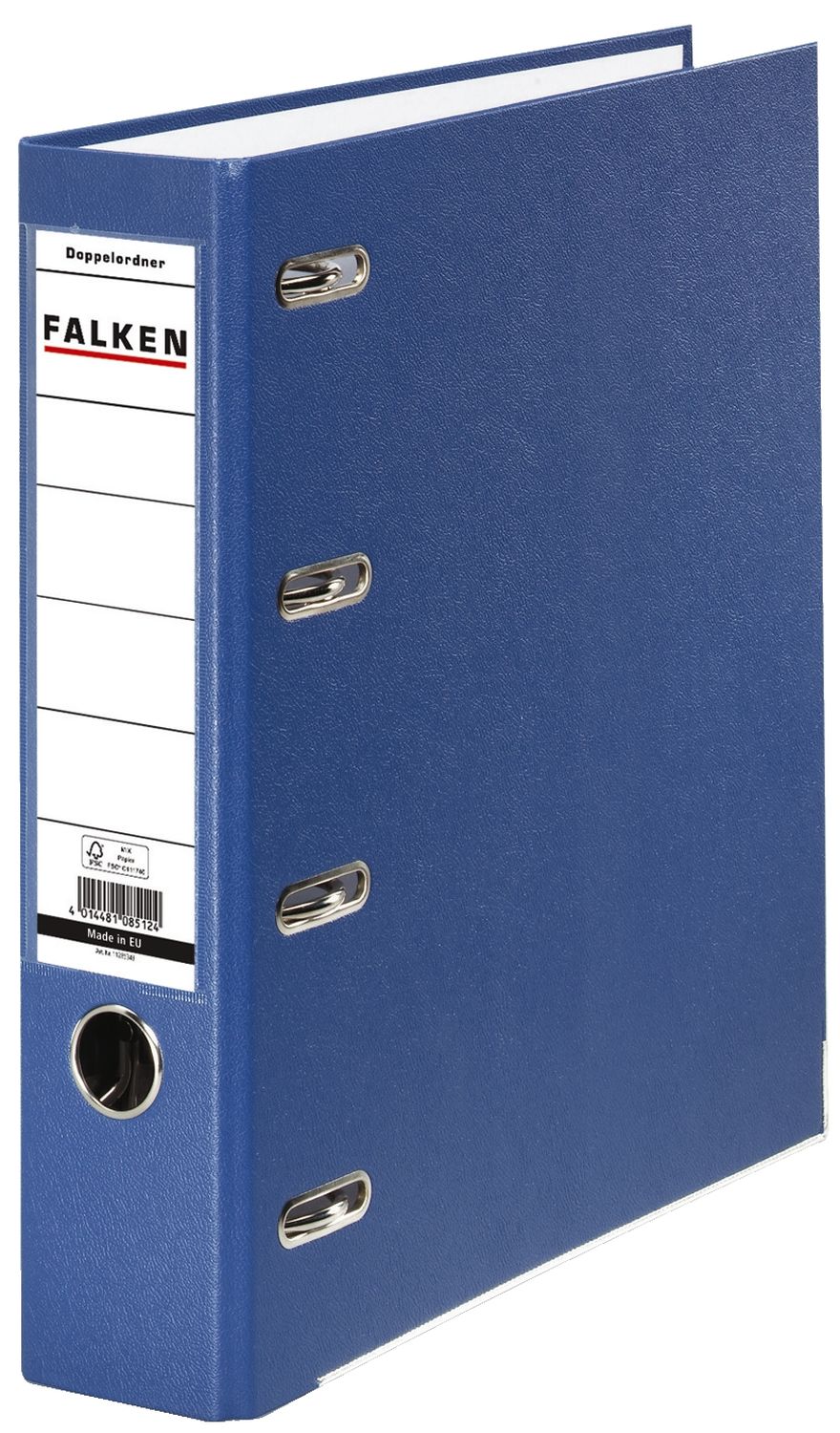 Doppelordner Falken 11285392 2x A5 quer, PP, breit 70 mm, blau