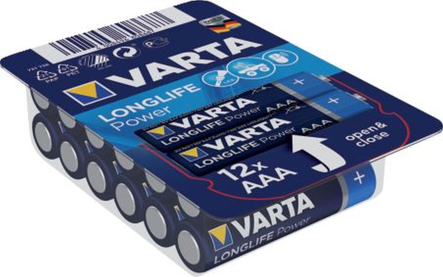 Batterien LONGLIFE Power AAA - BigBox 12 Stück, blau Batterien LONGLIFE Power AAA - BigBox 12 Stück, blau